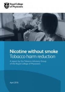 Nicotine sans fumée, réduction des méfaits du tabac. Rapport du Collège Royal des Médecins au Royaume-Uni.