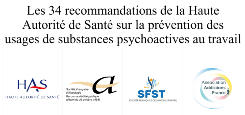 Prévenir l’usage des substances psychoactives en milieu professionnel : les 34 recommandations de la HAS