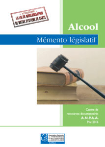 memento legislatif alcool