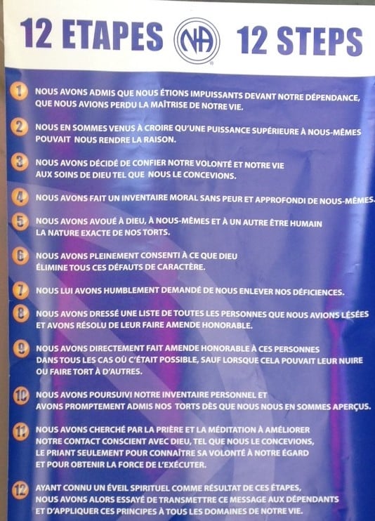 12 étapes des NA