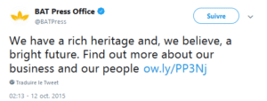 Comment les multinationales de l’industrie du tabac utilisent Twitter pour polir leur image publique : une étude publiée dans Tobacco Control